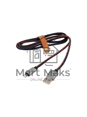 Кабель Rexant (18-4248) USB кабель для iPhone 5/6/7 моделей, шнур в джинсовой оплетке 