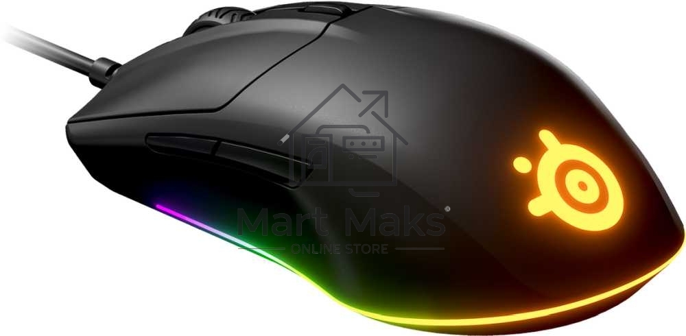 Мышь проводная SteelSeries Rival 3 черный, 8500 dpi, USB, кнопки - 6