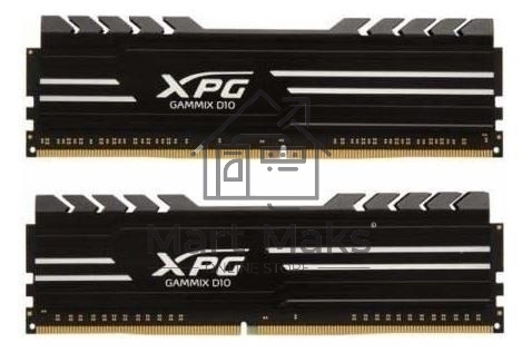 Оперативная память XPG Gammix D10, DDR4, 16GB (2x8GB), 3200MHz, CL16, UDIMM, с радиатором, черный
