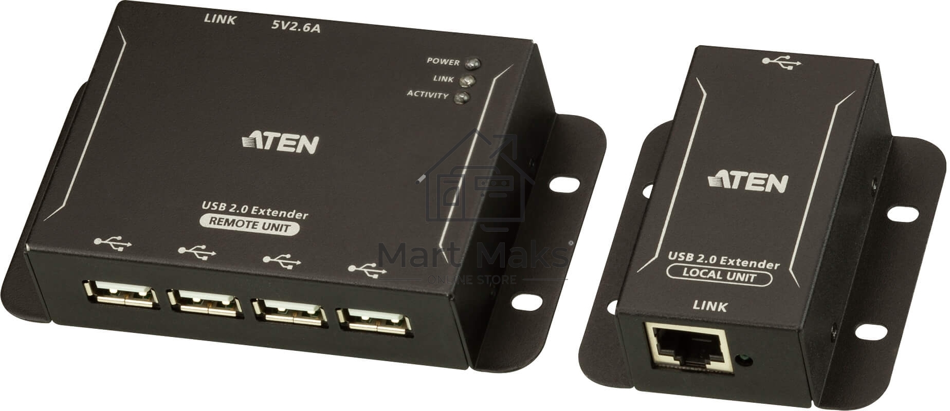 Удлинитель по кабелю 4-Port USB 2.0 CAT 5 Extender (up to 50m)
