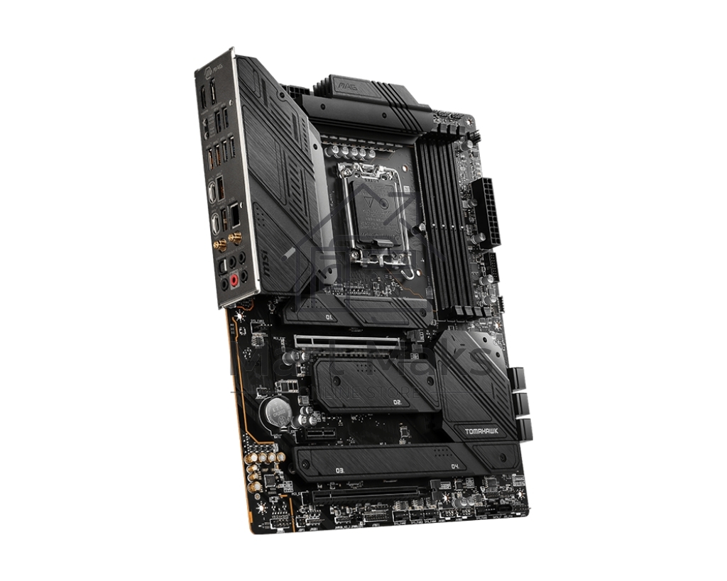 Материнская плата MSI MAG Z790 TOMAHAWK WIFI, LGA 1700, Intel Z790, 4xDDR5, 7xSATA, 4xM.2, 1xPCIe 4.0 x4, 1xPCIe 5.0 x16, 1xHDMI, 1xDP, 1x2.5Gb LAN, 4xUSB-A 3.2 Gen 1, 4xUSB-A 3.2 Gen 2, 1xUSB-C 3.2 Gen 2, 1xUSB-C 3.2 Gen 2x2, 5x3.5 мм, 7.1, Standard-ATX