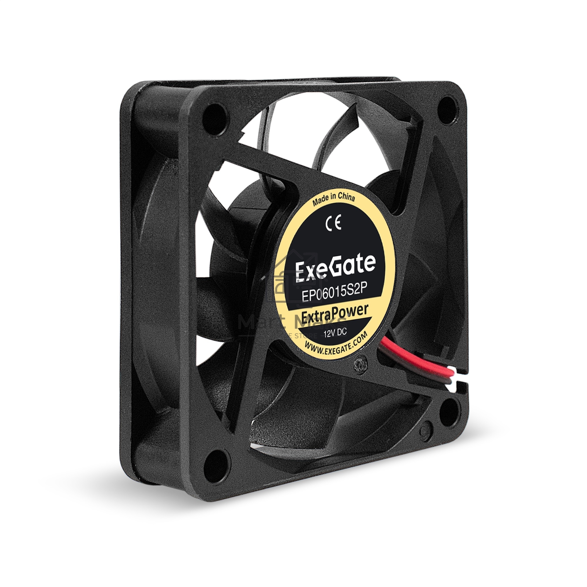 Вентилятор для корпуса ExeGate ExtraPower EP06015S2P черный, 60 мм, 4800 об/мин, 32 дБ, 2 pin