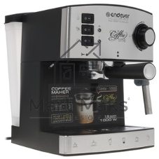 Кофеварка рожковая Endever Costa-1060 черный/стальной, исп. кофе - молотый, 1.6 л, 1000 Вт, 20 бар