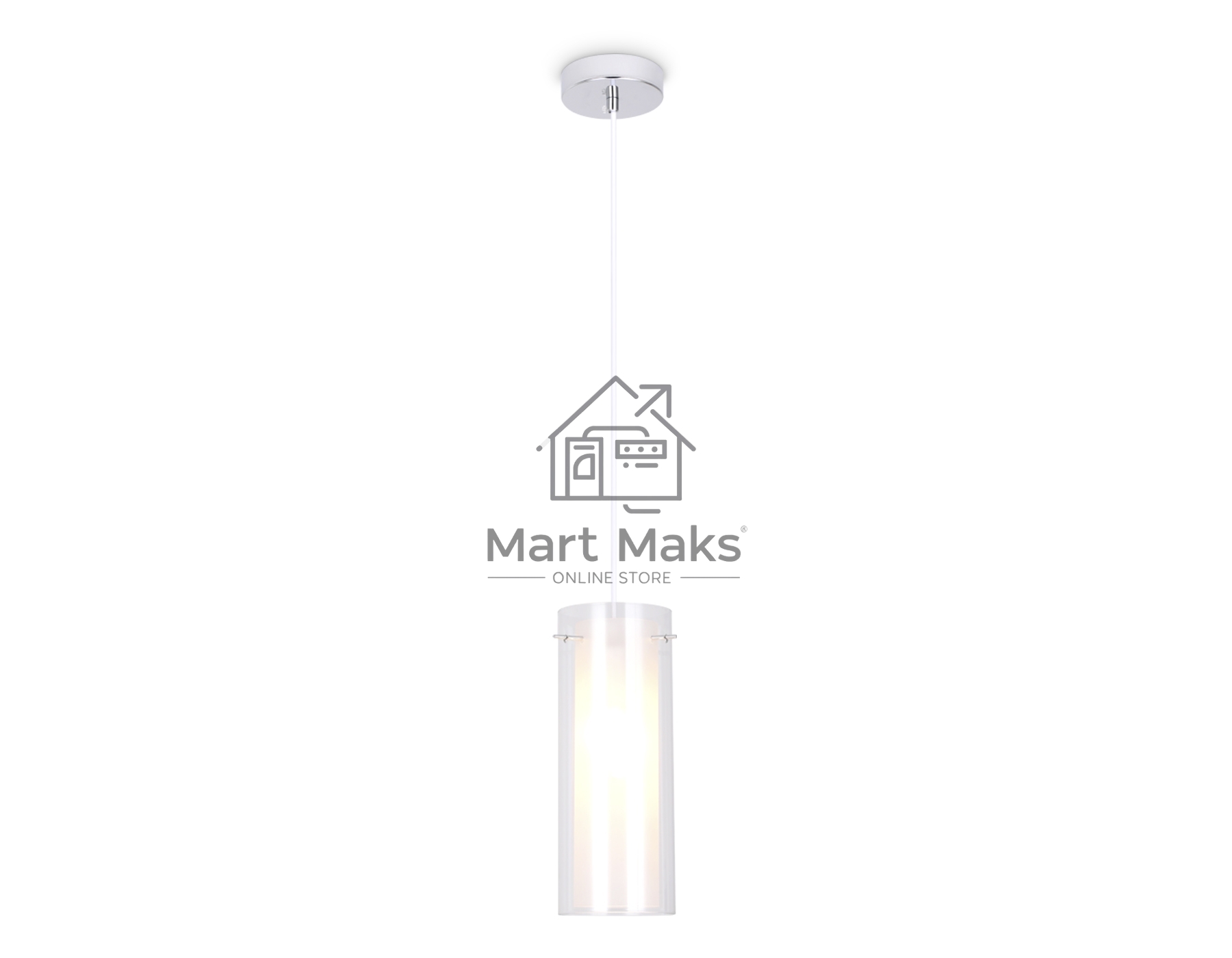 Светильник Ambrella light TR3672 CH/CL/FR хром/прозрачный/белый матовый E14 max 40W D110*1000