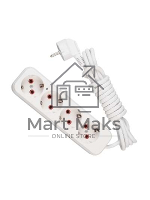 Удлинитель 4х2м с заземл. 16А IP20 Lezard 720-0402-401