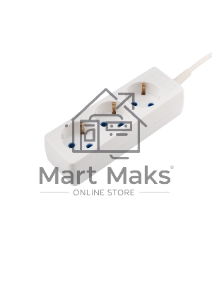 Удлинитель PROconnect 3 гнезда, 3 м, 3х0.75 мм², с/з, белый