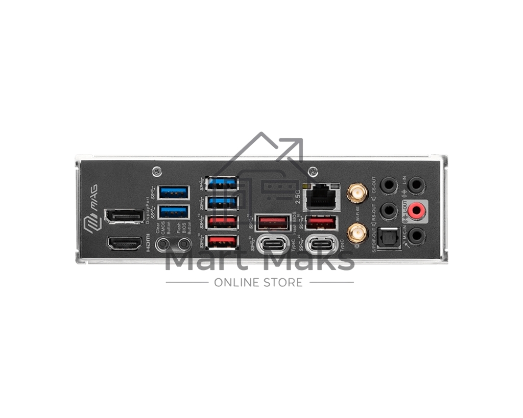Материнская плата MSI MAG Z790 TOMAHAWK WIFI, LGA 1700, Intel Z790, 4xDDR5, 7xSATA, 4xM.2, 1xPCIe 4.0 x4, 1xPCIe 5.0 x16, 1xHDMI, 1xDP, 1x2.5Gb LAN, 4xUSB-A 3.2 Gen 1, 4xUSB-A 3.2 Gen 2, 1xUSB-C 3.2 Gen 2, 1xUSB-C 3.2 Gen 2x2, 5x3.5 мм, 7.1, Standard-ATX