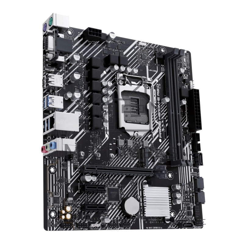 Материнская плата ASUS PRIME H510M-E R2.0, LGA 1200, Intel H470, 2xDDR4, 4xSATA, 1xM.2, 1xPCIe 4.0 x16, 2xPCIe x1, 1xHDMI, 1xDP, 1xVGA, 1x 1Gb LAN, 4xUSB-A 3.2 Gen 1, 2xUSB-A 2.0, 3x3.5 мм, 7.1, mATX