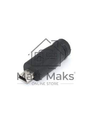 Переходник 5,5x2,1 мама на Mini USB папа 5 Pin