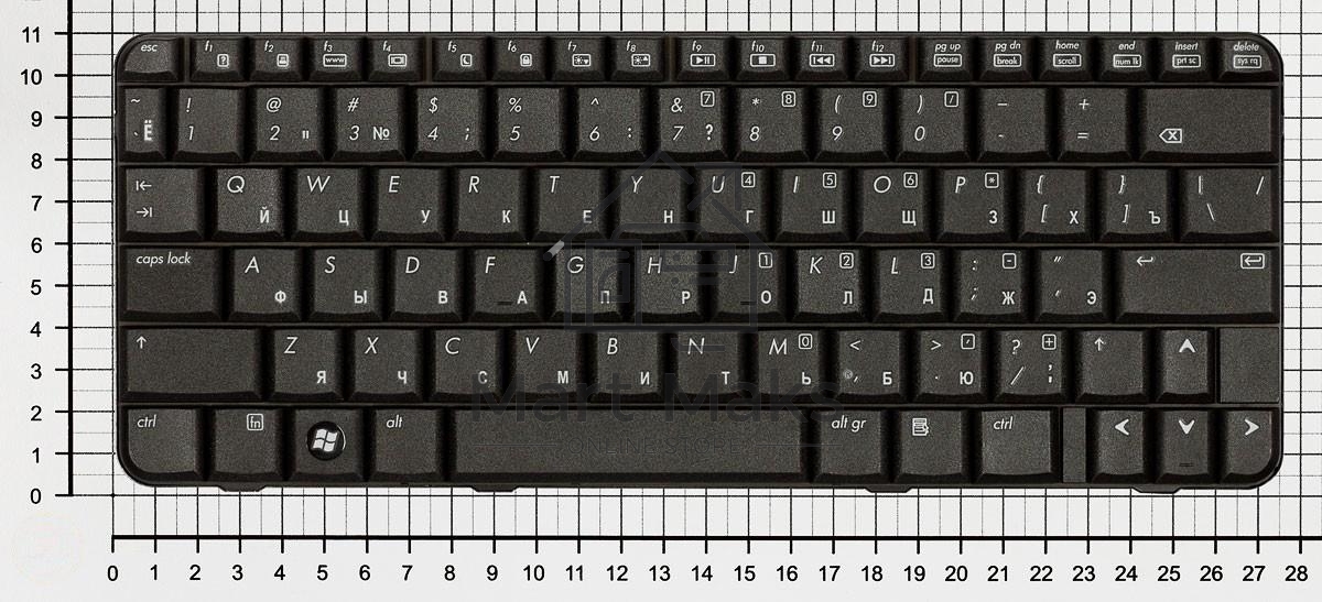 Клавиатура для ноутбука HP PavilionTX1000 TX2000 TX2100 TX2500 черная