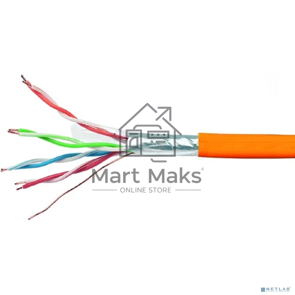Кабель Cablexpert Россия FPC-5051E-LSZH-4-CU indoor, FTP-LSZH 4x2x0.51, медный, кат.5e, однож., 305м, box, оранжевый