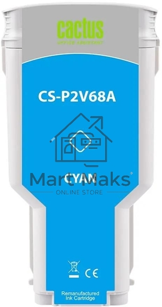Картридж струйный Cactus CS-P2V68A №730 голубой (300мл) для HP Designjet T1600/1700/2600