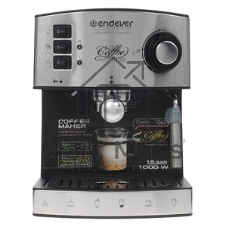 Кофеварка рожковая Endever Costa-1060 черный/стальной, исп. кофе - молотый, 1.6 л, 1000 Вт, 20 бар