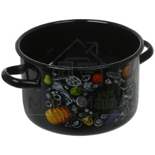 Кастрюля Appetite 1RD221М Healthy food с крышкой, эмалированная сталь 5,5 л