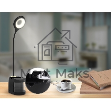 Настольная светодиодная лампа Ambrella light DE562 BK черный LED 4200K 4W