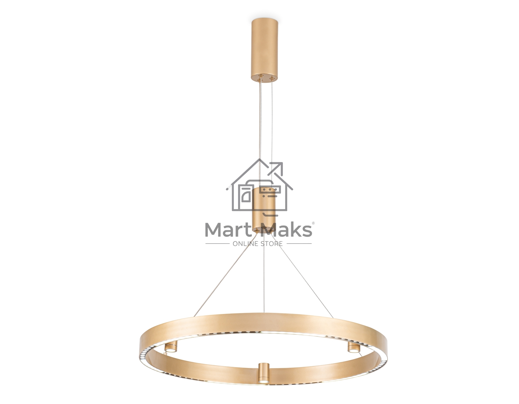 Подвесной светодиодный светильник Ambrella light FL5846/1+3 GD золото 40W 3000K/4200K/6400K D600*1200 (без ПДУ)
