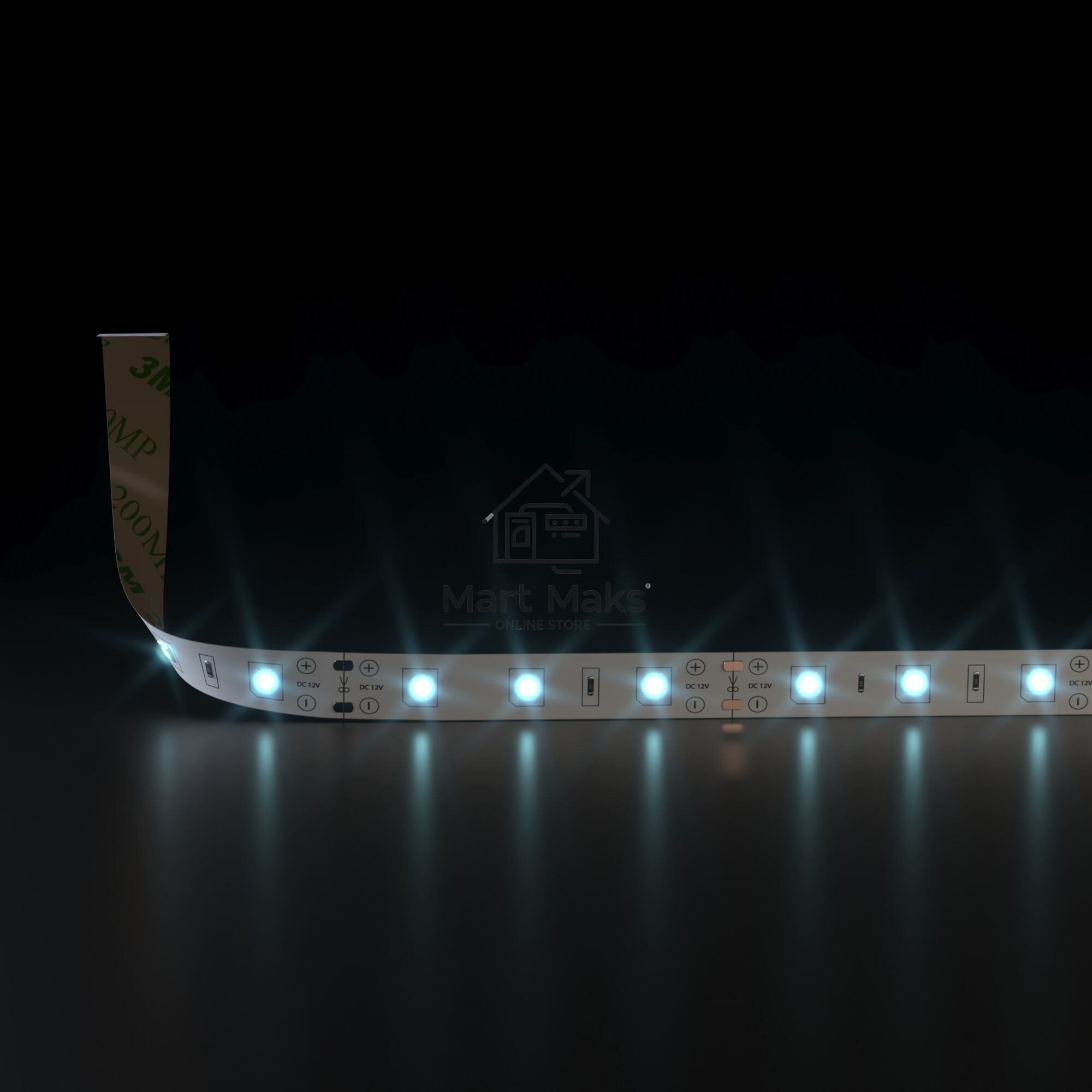 Лента светодиодная SLS 01 CW IP 20 / Набор светодиодной ленты 5m 2835 12V 60Led 4,8W IP20 6500K холодный белый