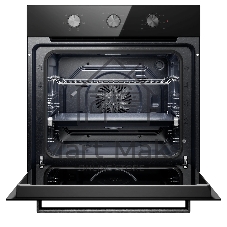 Духовой шкаф MONSHER MOE 6023 PTN Noir, High-Tech, 78 л, поворотное управление, таймер, 6 режимов, макс. температура 310 градусов, телескопические направляющие (на 1 уровень), энергоэффективность А, цвет черный