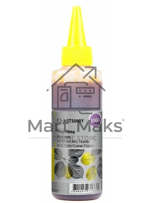 Чернила Cactus CS-I-BT5000Y желтый 100мл для Brother DCP-T300, DCP-T500W,DCP-T700W, MFC-T800W