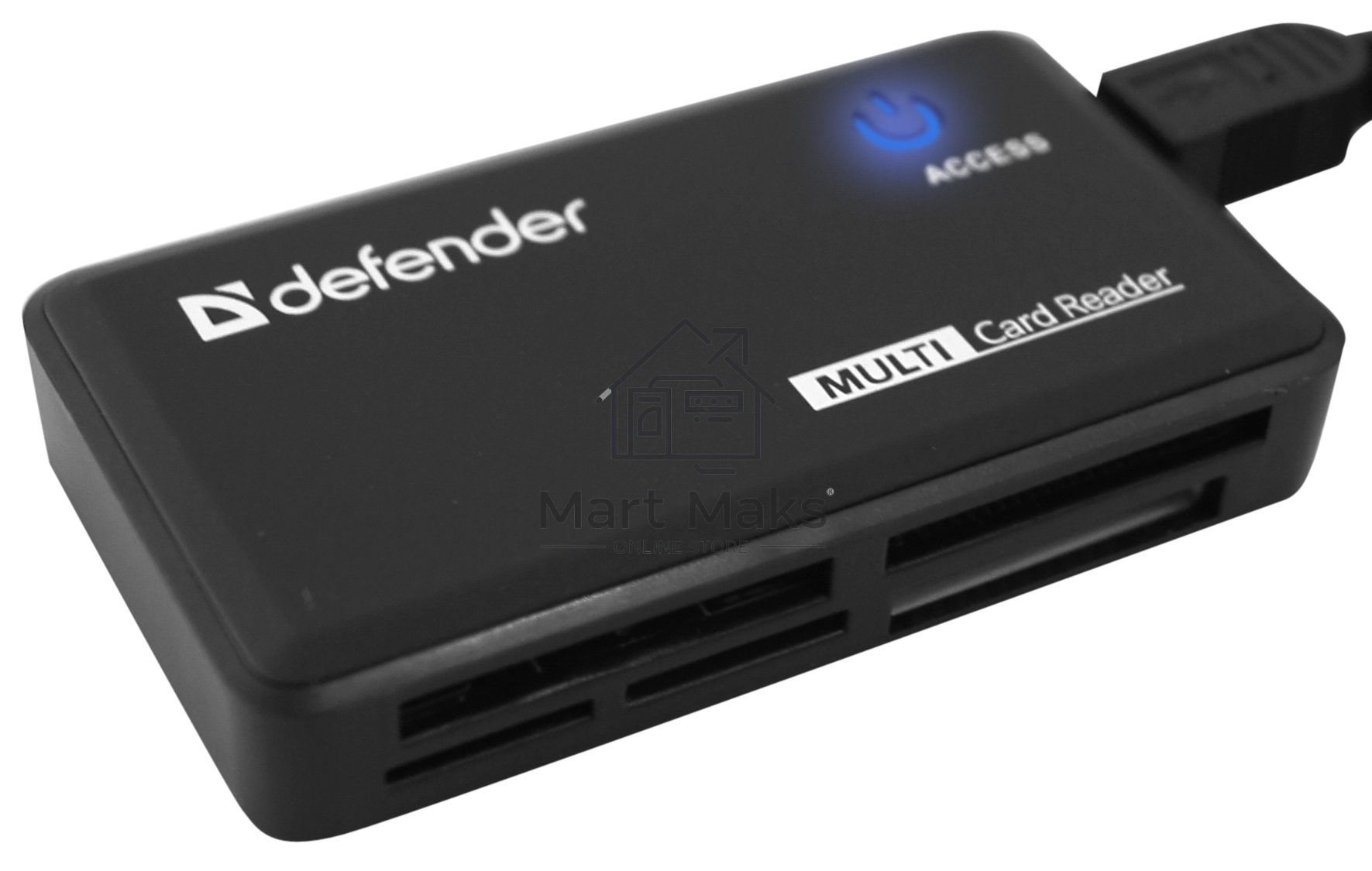 Кардридер DefenderOPTIMUS, до 4 типов карт одновременно + кабель USB 2.0 A(M) - MiniB (M) длина 1 м.