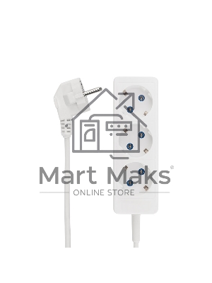 Удлинитель PROconnect 3 гнезда, 3 м, 3х0.75 мм², с/з, белый