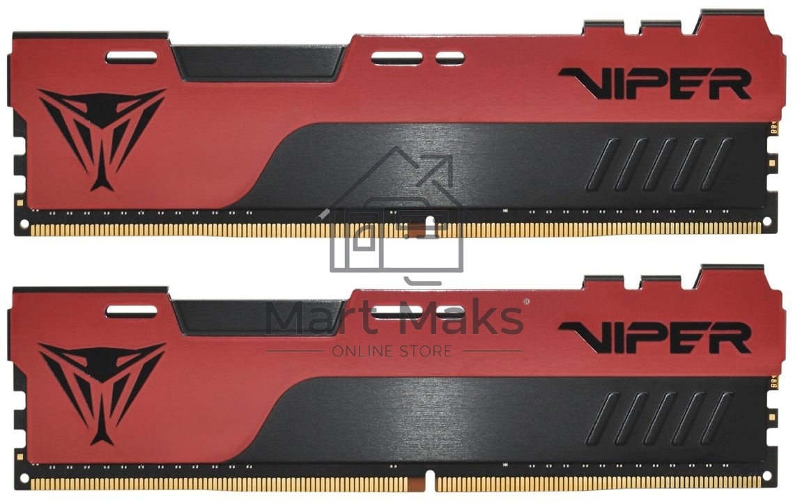 Оперативная память Patriot Viper Elite II, DDR4, 16GB (2x8 GB), 2666 MHz, CL16, DIMM, радиатор, красный