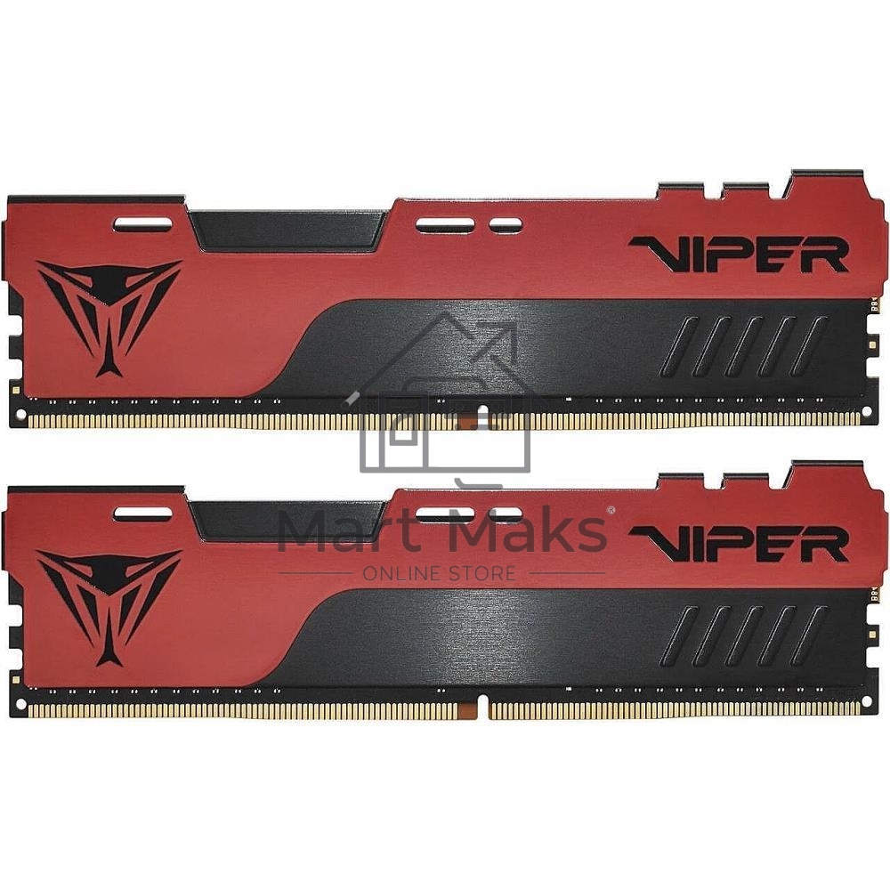 Оперативная память Patriot Viper Elite II, DDR4, 16GB (2x8 GB), 2666 MHz, CL16, DIMM, радиатор, красный