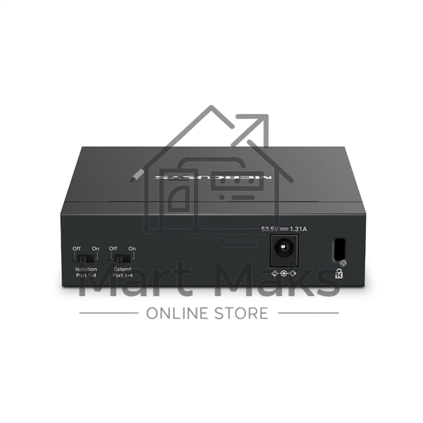 Настольный коммутатор Mercusys MS105GP с 5 гигабитными портами (4 порта PoE+)