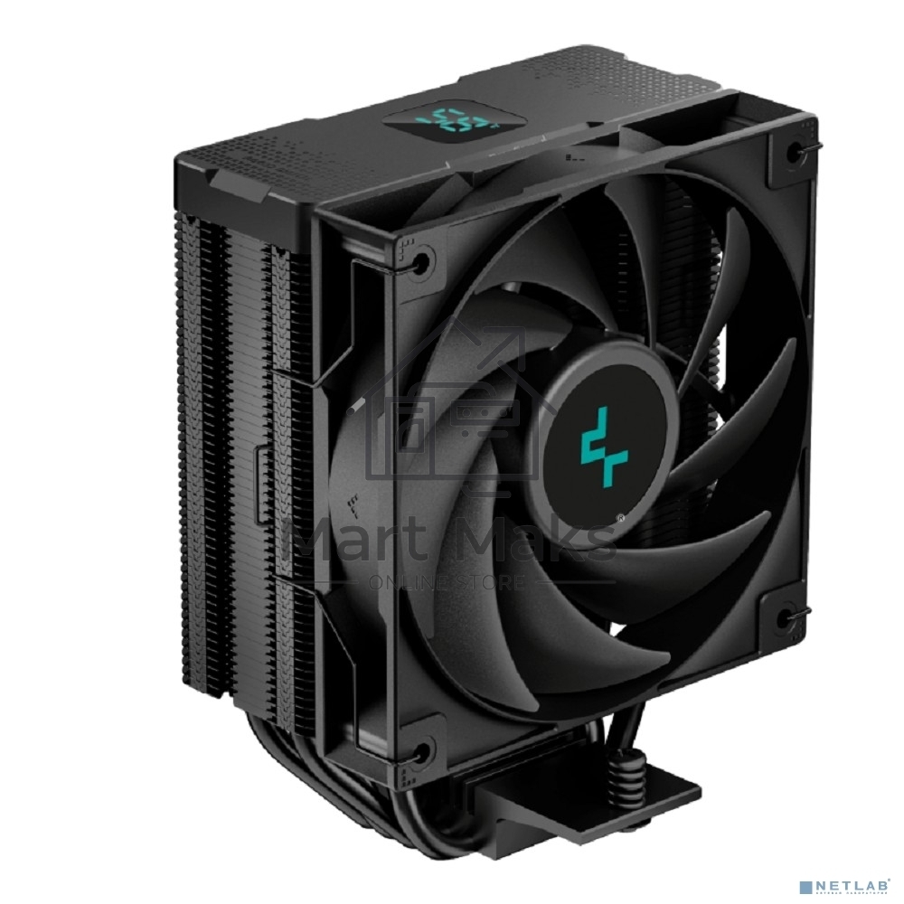 Кулер для процессора DEEPCOOL AG400 DIGITAL BK черный, 120 мм, алюминий/медь, 2100 об/мин, 31.6 дБ, 4 pin, 220 Вт, 152.7 мм