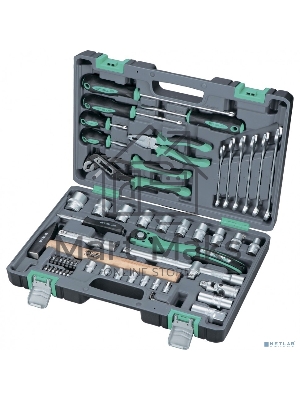 Набор инструментов STELS 14113 1/2'' cr-v s2 усиленный кейс 58предм.