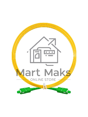 Патч-корд волоконно-оптический ExeGate FC-S-9-SC/APC-SC/APC-3M-LSZH (Шнур ВО SM 9/125 (OS2/G.652.D), SC/APC-SC/APC, Simplex, LSZH, 3 м)