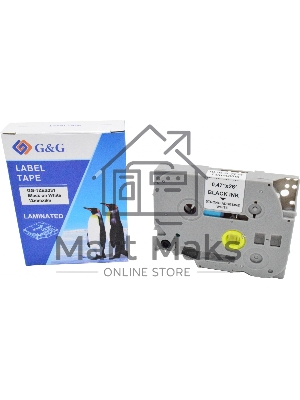 Картридж ленточный G&G GG-TZES231 черный на белом 12x8 для Brother 1010/1280/1280VP/2700VP