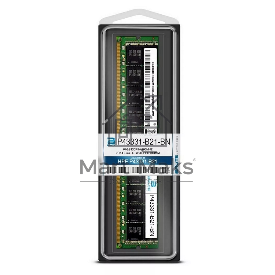 Оперативная память HPE P43331-B21, DDR5, 64GB (1x64 GB), 4800 MHz, CL40, ECC, RDIMM