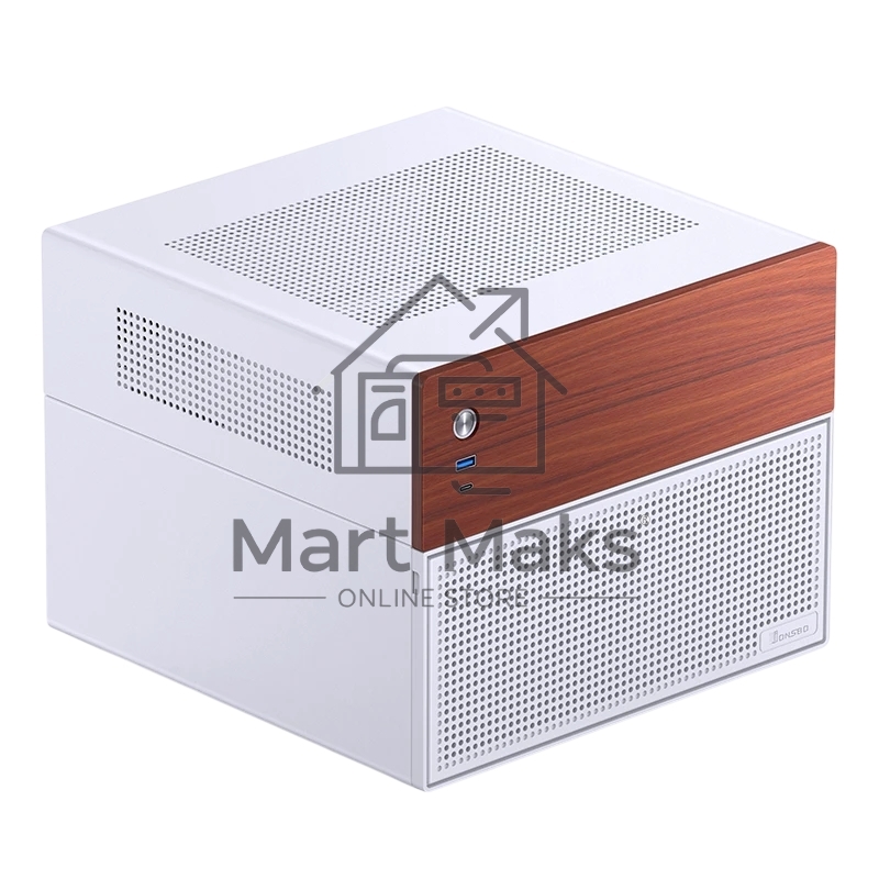 Корпус без блока питания JONSBO N4, Mini-Tower, 1x120mm, 1xUSB-A 3.0 + 1xUSB-C 3.2, SFX PSU Support, mATX, mITX White