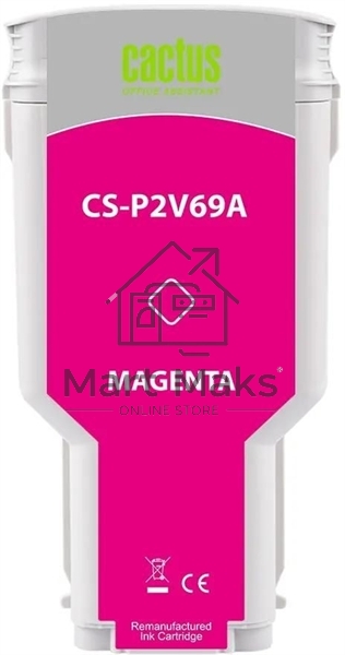 Картридж струйный Cactus CS-P2V69A №730 пурпурный (300мл) для HP Designjet T1600/1700/2600