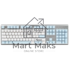 Клавиатура проводная A4Tech Fstyler FS100 Neon, USB, синий/белый