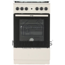 Плита газовая Gorenje GG5A21BEF бежевый, конфорок 4 газовых, духовка 70 л, 50 см x 85 см x 59.4 см