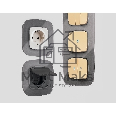 Рамка OMEGA Radian (Антрацит серый Стекло органическое) 4-ая OF320654
