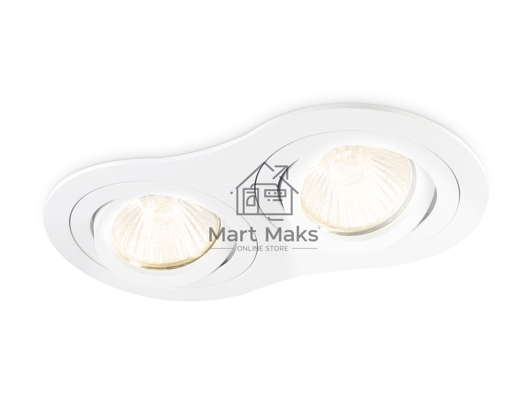 Встраиваемый поворотный точечный светильник Ambrella light TN102505/2 WH белый GU5.3 175*95*28