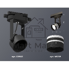Светильник Ambrella light XT6602082 PBK/SBK/FR черный полированный/черный песок/белый матовый MR16 GU10 (C6602, N6236)