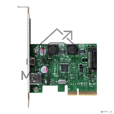 Контроллер ExeGate EXE-313-1A1C (PCI-E x4 v3.0, USB3.2 Gen2 1xType-A + 1xType-C ext., SuperSpeed+ скорость до 10 Гбит/с, разъем доп.питания, ASMedia Chipset ASM3142)