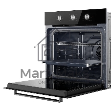 Духовой шкаф MONSHER MOE 6023 PTN Noir, High-Tech, 78 л, поворотное управление, таймер, 6 режимов, макс. температура 310 градусов, телескопические направляющие (на 1 уровень), энергоэффективность А, цвет черный