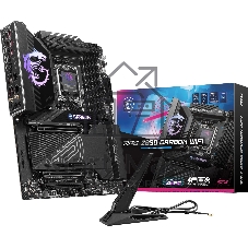 Материнская плата MSI MPG Z890 CARBON WIFI, LGA1851, Intel Z890, 4xDDR5, 4xSATA, 5xM.2, 1xPCIe 5.0 x16, HDMI, USB Type-C, 2x5Gb LAN, Thunderbolt, 2x3.5 мм, 7.1, ATX
