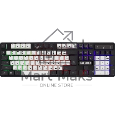 Клавиатура проводная Defender Dark Knight R GK-077, USB, черный/белый