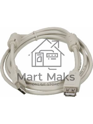 Кабель-удлинитель USB2.0 Ningbo USB A (m)/USB A (f) 1.8м феррит.кольца (USB2.0-AM/AF-1.8M-MG)