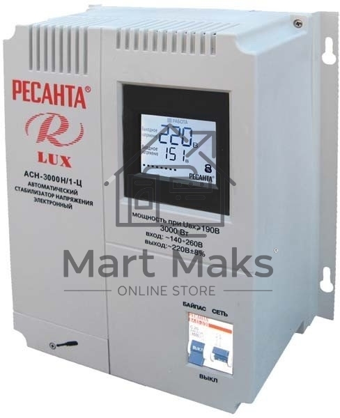 Стабилизатор напряжения Ресанта АСН-3000Н/1-Ц Lux
