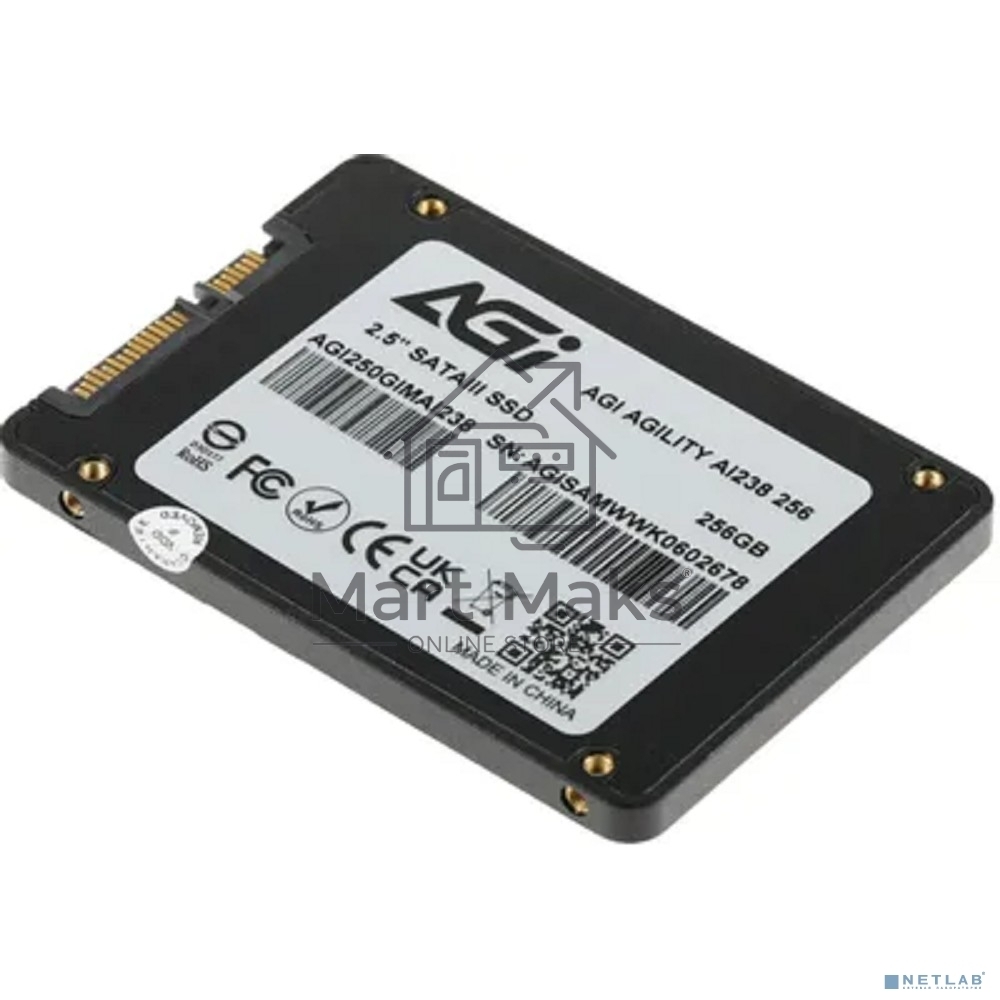 Накопитель SSD AGI AI238, 256Gb, SATA III, 2.5
