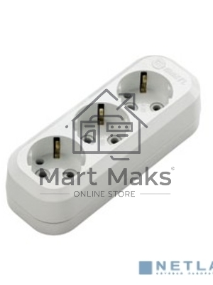 Колодка удлинителя 3 гнезда с заземлением MAKEL MGP131