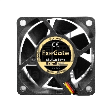Вентилятор для корпуса ExeGate ExtraSilent ES06025S3P-5 черный, 60 мм, 2300 об/мин, 18 дБ, 3 pin