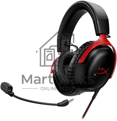 Наушники с микрофоном HyperX Cloud III черный/красный 1.2м мониторные оголовье (727A9AA)